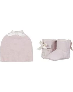 UGG Kids Crib Shoes Jesse Bow II & Beanie (Infant/Toddler)