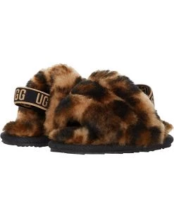UGG Kids Slippers Fluff Yeah Slide Panther Print (Infant/Toddler)